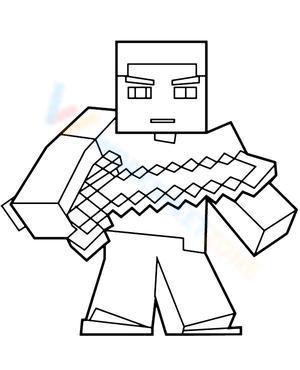Minecraft Steve Illustration Worksheet