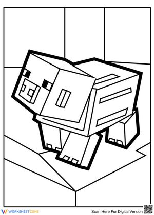 Minecraft Pig Illustration Worksheet
