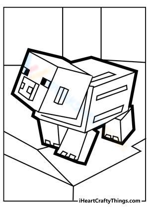 Minecraft Pig Illustration Worksheet