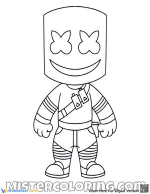 Marshmello Coloring Page