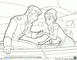 Han and Anna Coloring Page | Essential Grade K-2 Art