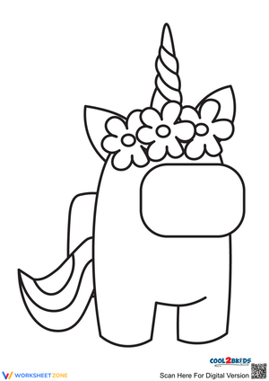 Unicorn Among Us Illustration Worksheet