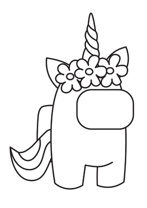 Unicorn Among Us Illustration Worksheet