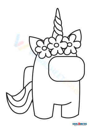 Unicorn Among Us Illustration Worksheet