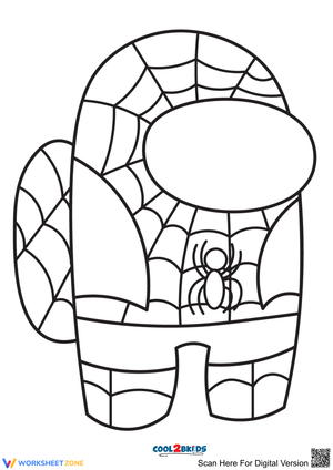 Among Us Spiderman Illustration Worksheet