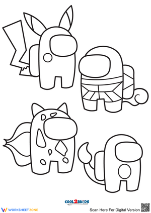 Pokemon Among Us Illustration Worksheet