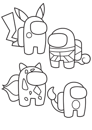 Pokemon Among Us Illustration Worksheet