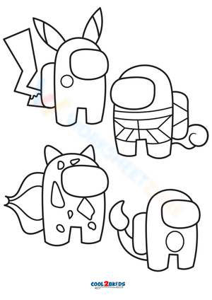 Pokemon Among Us Illustration Worksheet