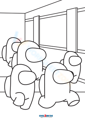 Among Us Running Illustration Worksheet