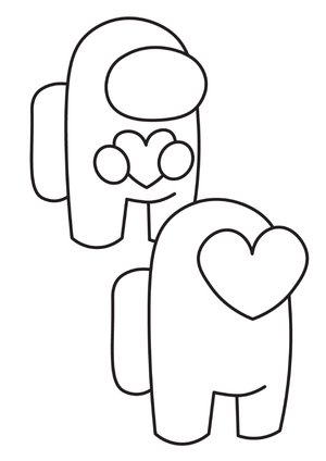 Two Lovely Among Us Illustration Worksheet