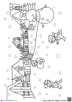 Fun at the Winter Playground: An Activity Scene