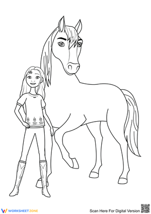 Girl with a horse