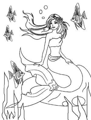 Barbie Mermaid Princess: Art Worksheet