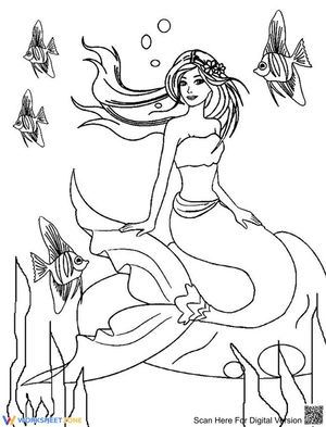 Barbie Mermaid Princess: Art Worksheet