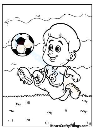 Little Boy Playing Football