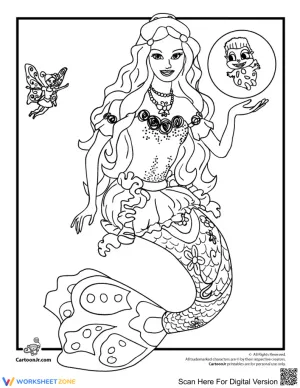 Beautiful Barbie Mermaid: Learn to Draw