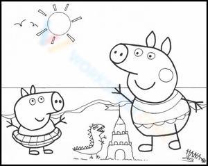 Peppa Pig at the Beach: Fun Art Activity