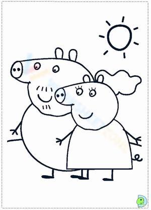 Peppa and Dad walking