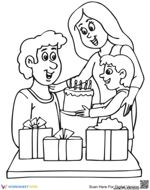 Family happy birthday Dad