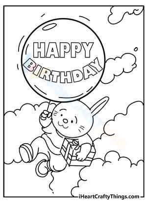 Bunny with birthday gift