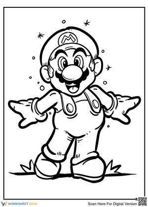 Excited Mario Illustration