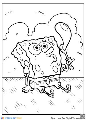 Spongebob blowing soap bubbles
