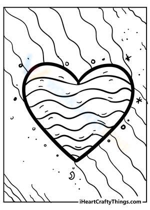 Heart with vertical stripes