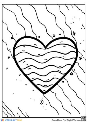 Heart with vertical stripes