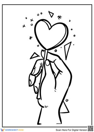 Hand holding a heart