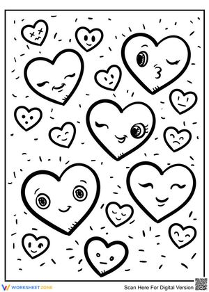 Heart with emotions