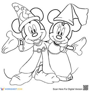 Mickey and Minnie Coloring Page