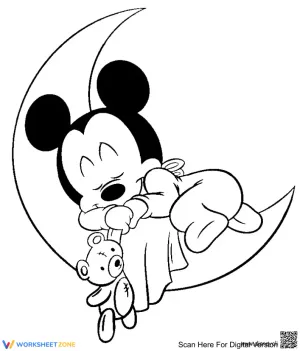 Sleeping Mickey Mouse Illustration