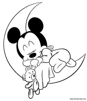 Sleeping Mickey Mouse Illustration
