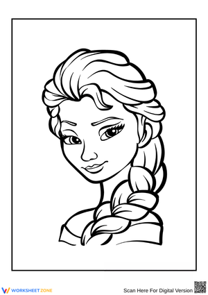 Elsa Character Illustration for Coloring