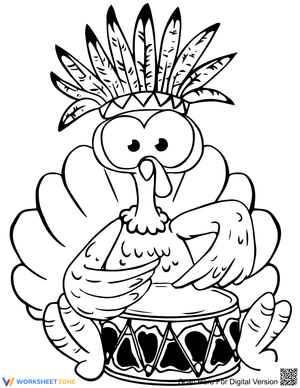 Turkey playing Drum