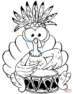 Turkey playing Drum