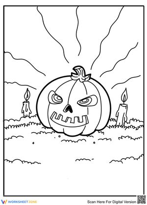 Angry Pumpkin Halloween Illustration
