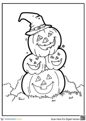 Carved Pumpkins Halloween Illustration