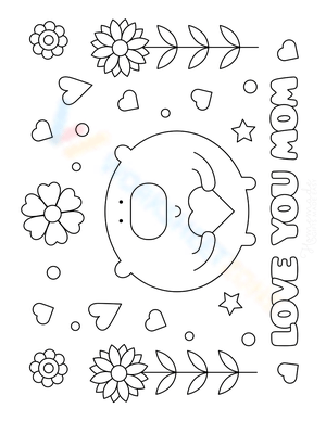 Love You Mom Illustration