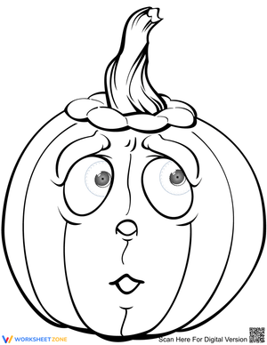 Scared Pumpkin Illustration