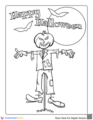 Scarecrow with Pumpkin Head