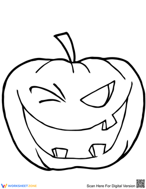 Winking Pumpkin Illustration