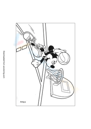 Mickey Mouse Playing Basketball
