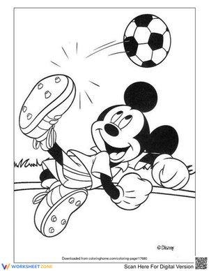 Mickey Playing Football