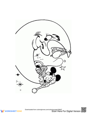 Mickey in the Moon