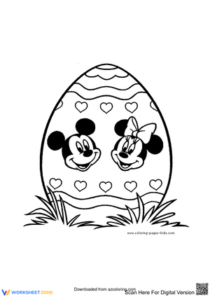 Mickey Easter Egg Coloring Page | Printable Ready