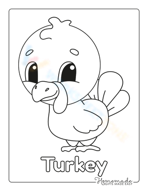 Cute Baby Turkey: A Thanksgiving Worksheet