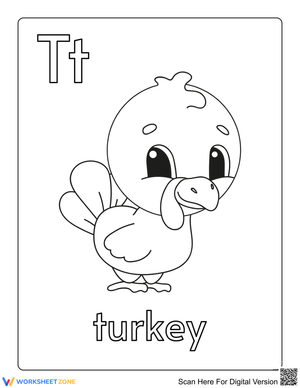 Cute Baby Turkey: A Thanksgiving Worksheet