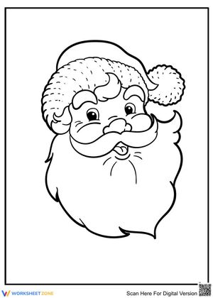 Smiling Santa Worksheet for Christmas Activities
