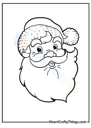 Smiling Santa Worksheet for Christmas Activities